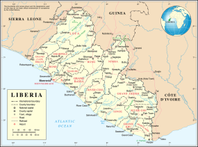 Administrative Map of Liberia-UN